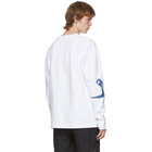 Heron Preston White and Blue World Wide Love Long Sleeve T-Shirt