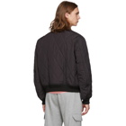 Burberry Black Quilted Sutton Bomber Jacket