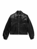 Enfants Riches Déprimés - Principe De L'Amour Embroidered Leather Jacket - Black