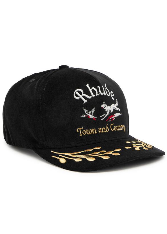 Photo: Rhude Wine Country Souvenir Velour cap - Black
