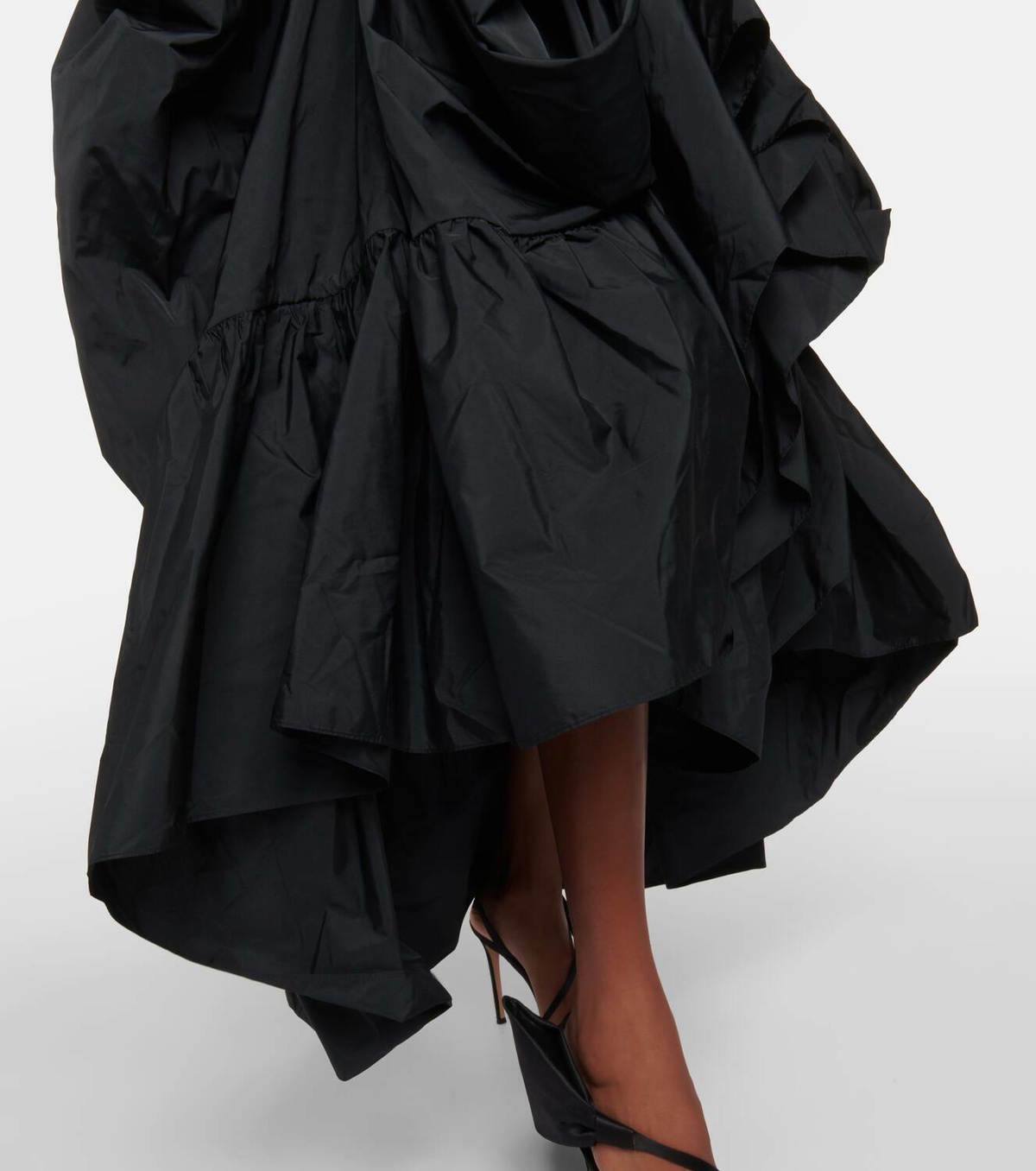 Erdem Asymmetric ruffled taffeta maxi skirt Erdem