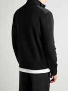 Moncler - Slim-Fit Panelled Knitted and Quilted Shell Down Zip-Up Cardigan - Black