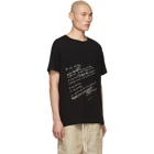 Yohji Yamamoto Black Letter T-Shirt
