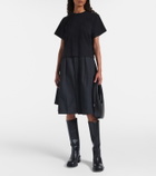 Sacai Cotton poplin and jersey maxi dress