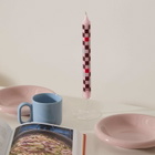 HAY Pattern Candle - Check in Pink/Bordeaux/Red/Silver 