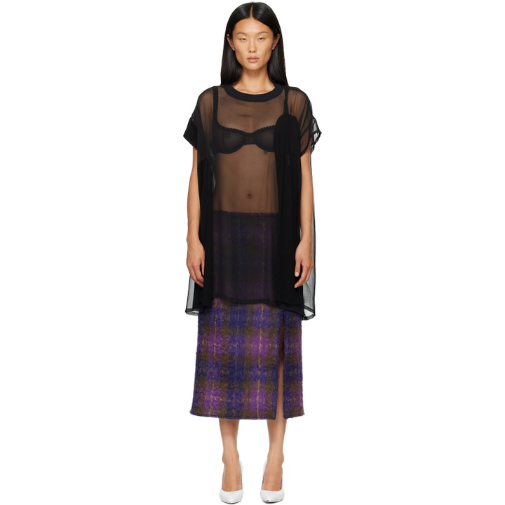 Photo: OPEN YY Black Sheer Convertible Minidress