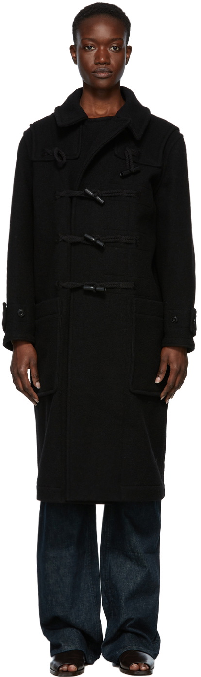 LEMAIRE Black Wool Duffle Coat Lemaire