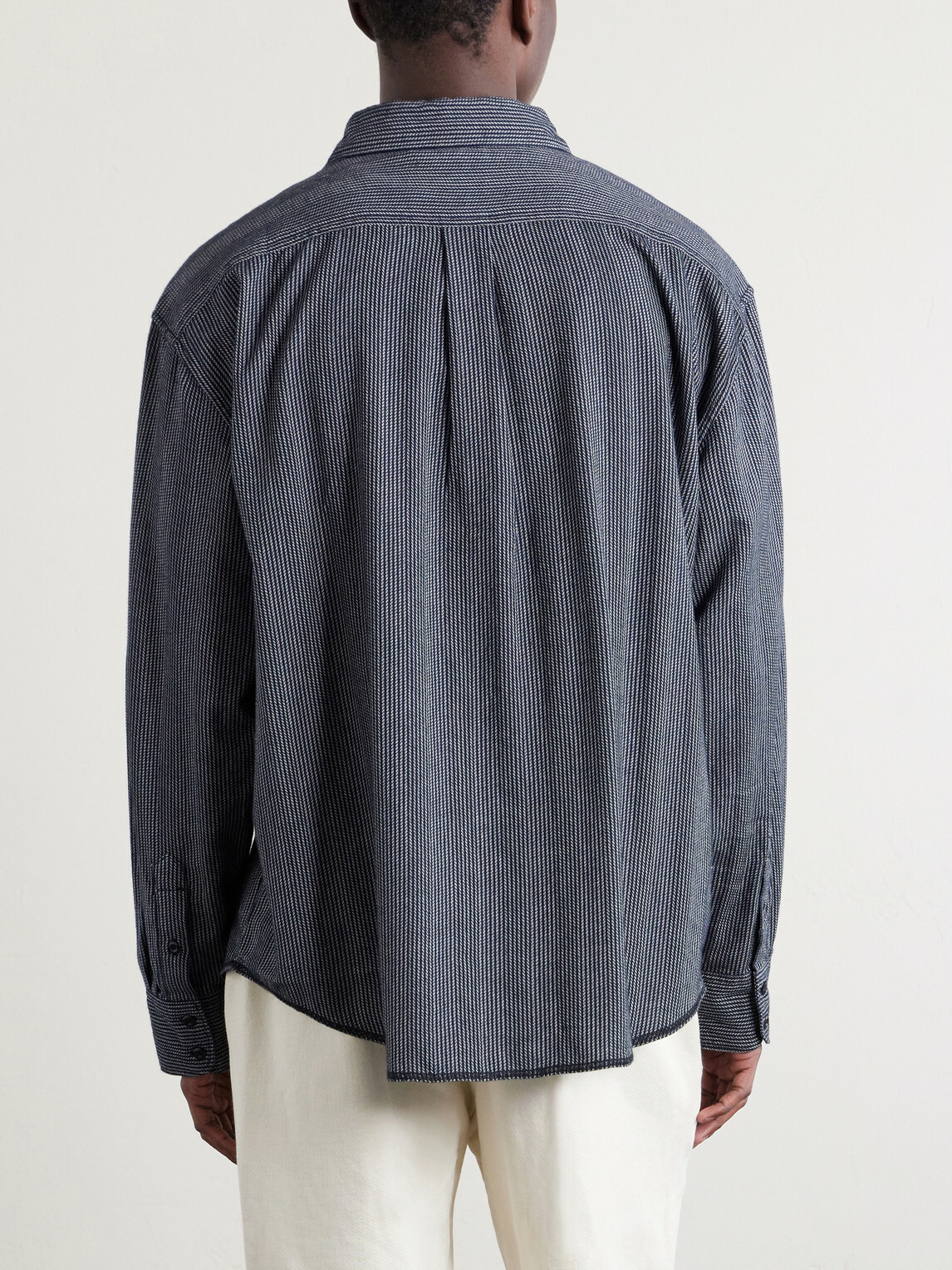 The Elder Statesman - Summer Weave Cotton Shirt - Blue