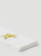 Star Socks in White