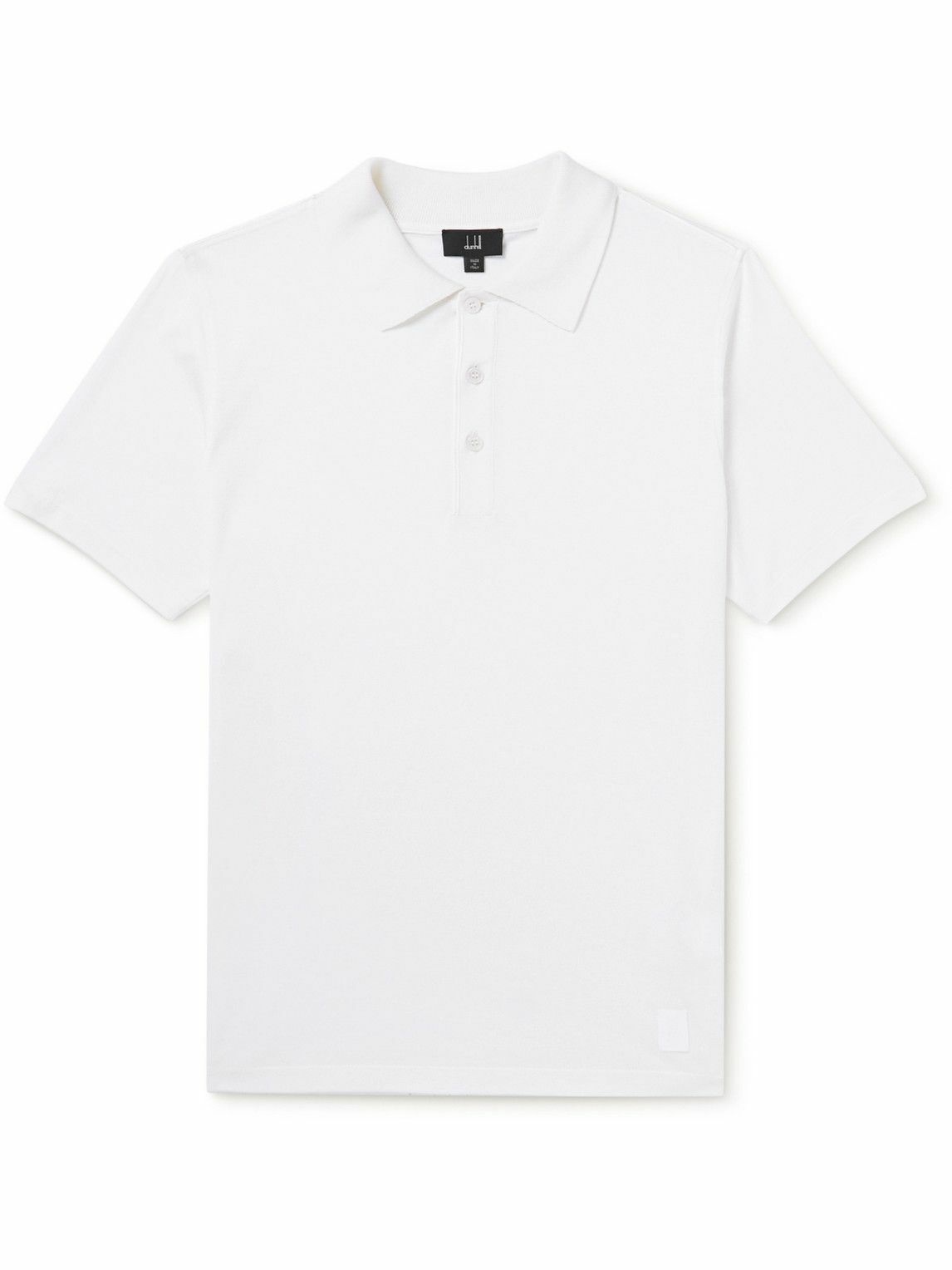 Dunhill - Cotton and Silk-Blend Polo Shirt - White Dunhill