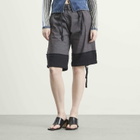 Ottolinger Women's Baggy Cargo Shorts in Black-Grey
