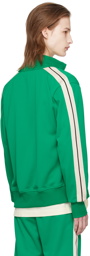 Palm Angels Green Striped Track Jacket