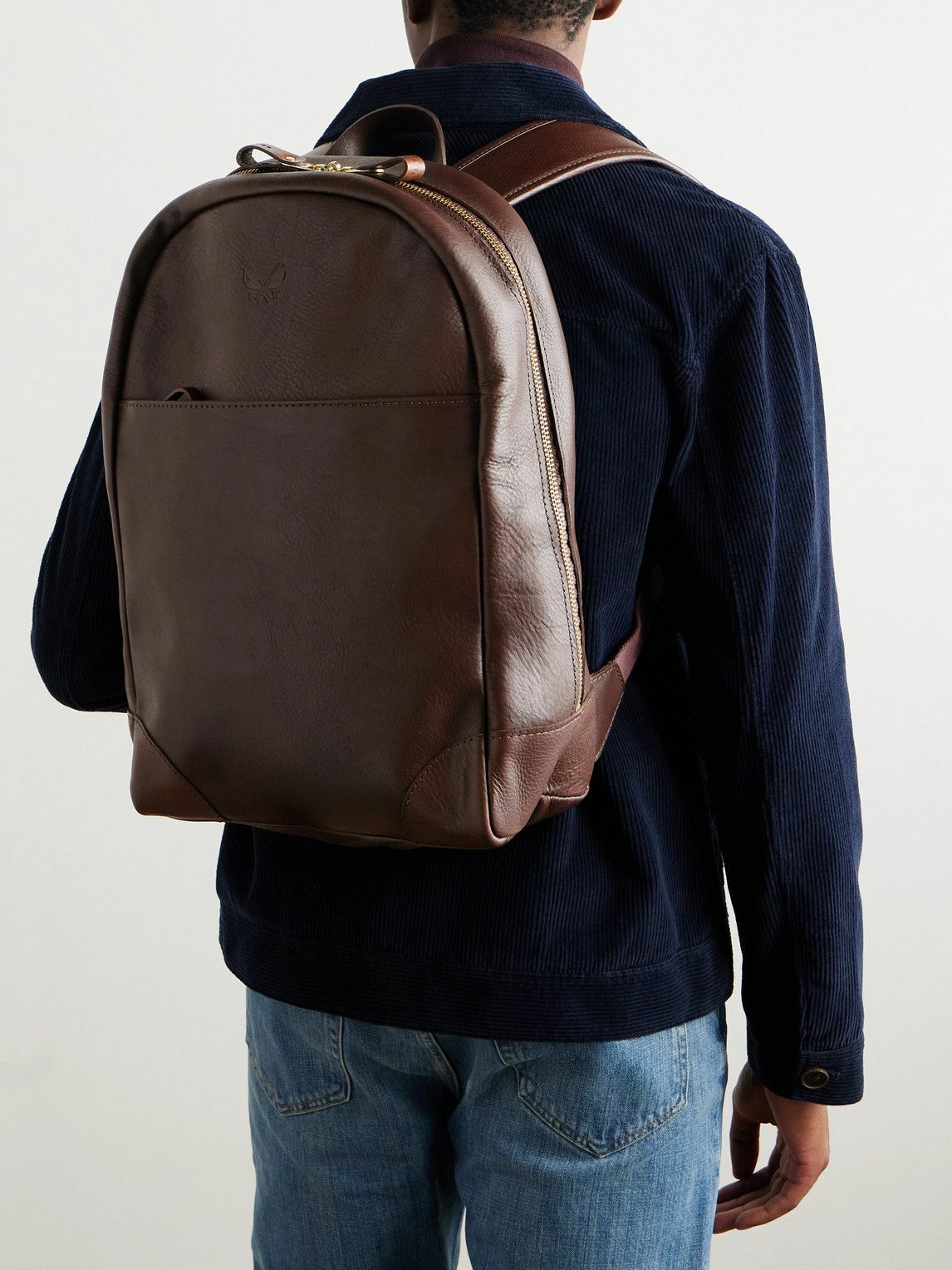 Bennett Winch - Logo-Debossed Full-Grain Leather Backpack Bennett Winch