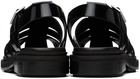 AMI Paris Black Anatomical Toe Fisherman Sandals