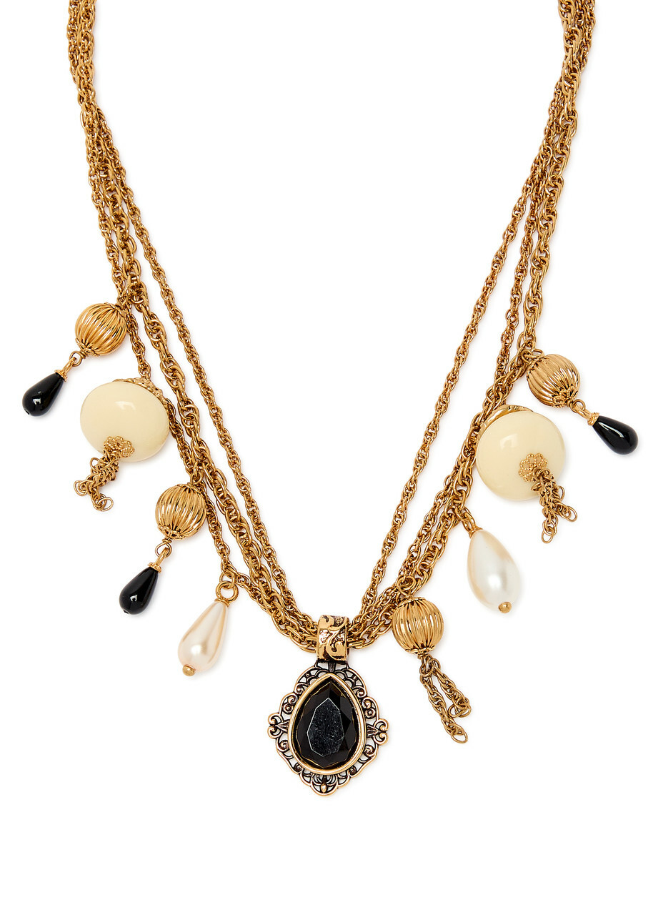 【送料&関税込】chloAC Pompoms Necklace Chloé The Chloé Pompoms Necklace in Vintage gold | Chloé CH