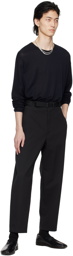 LEMAIRE Black Belted Carrot Trousers
