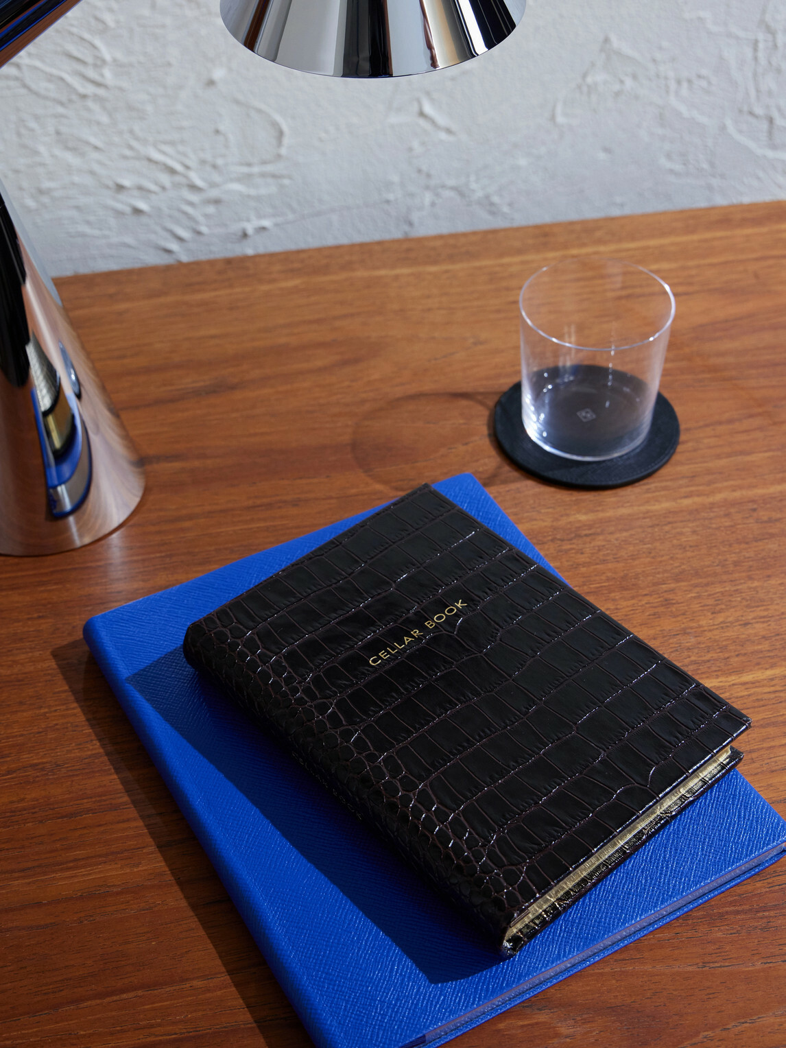 Smythson - Cellar Book Croc-Effect Leather Notebook
