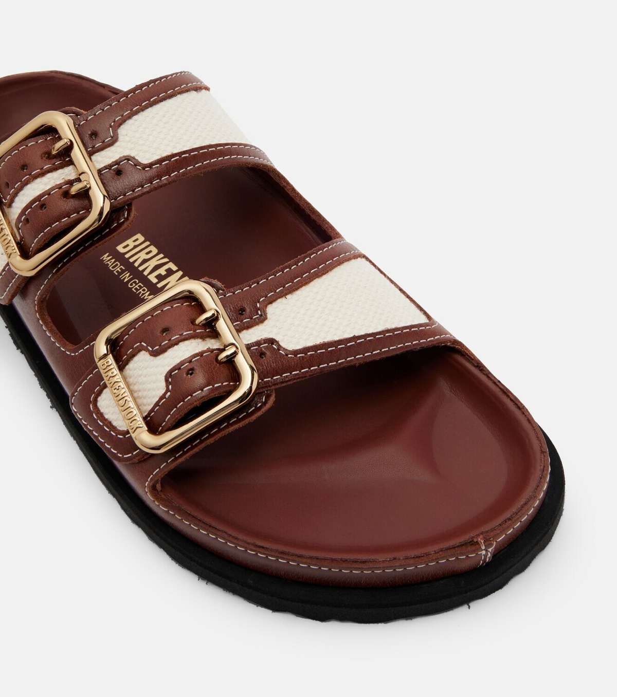 Birkenstock 1774 Arizona leather-trimmed sandals