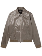 TOM FORD - Leather Blouson Jacket - Green