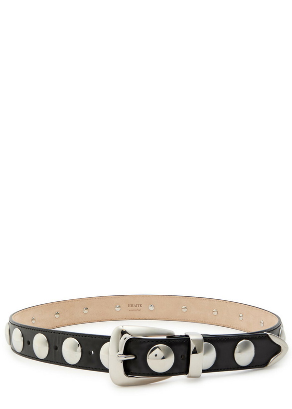 Photo: Khaite Benny Studded Leather Belt Black