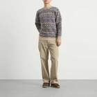 Jamieson's of Shetland Men's Jamiesons of Shetland Fair Isle Crew Knit in New Pattern Blue