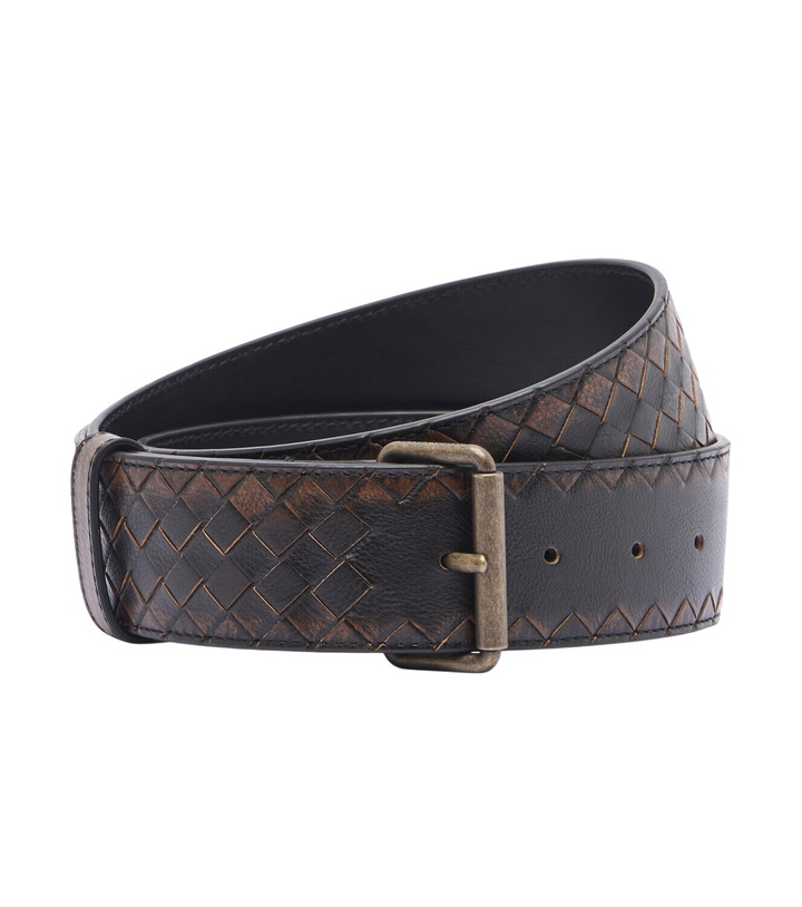 Photo: Bottega Veneta Johnny Intrecciato leather belt