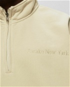 Awake Embroidered Logo Quarter Zip Sweatshirt White - Mens - Half Zips