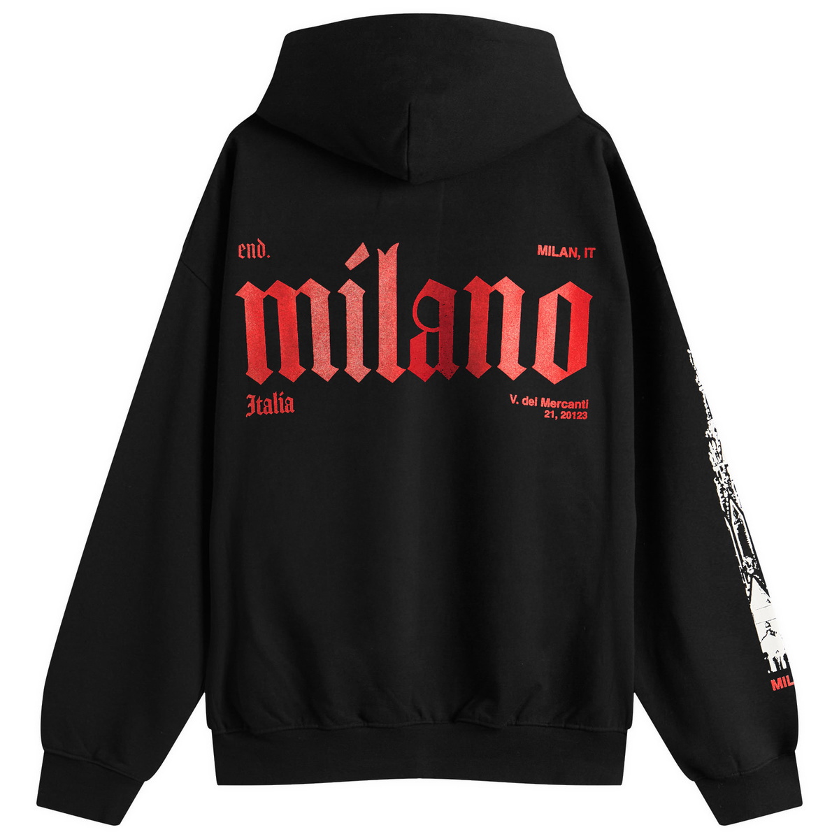 END. City Series 2.0 Milan Hoodie in Black