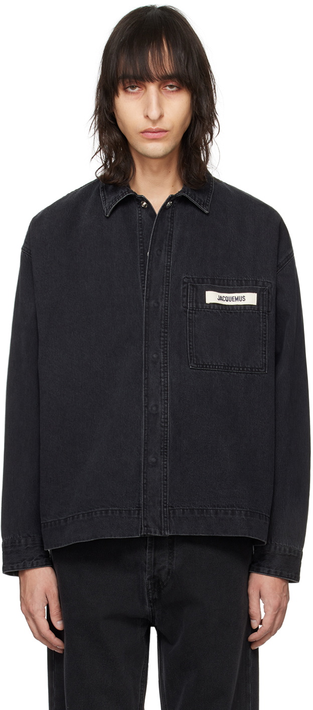 JACQUEMUS Black Les Classiques La Chemise de Nimes Denim Shirt Jacquemus