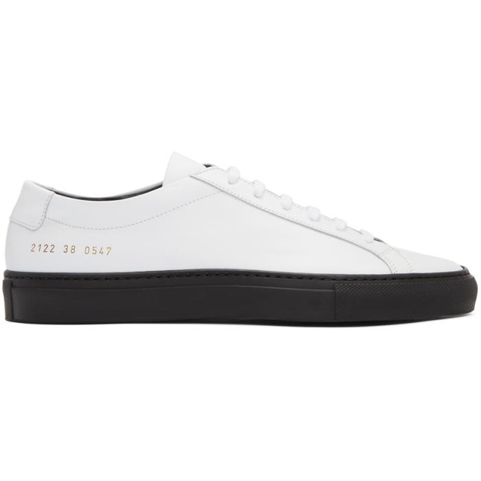 Photo: Common Projects White and Black Achilles Low Sneakers 