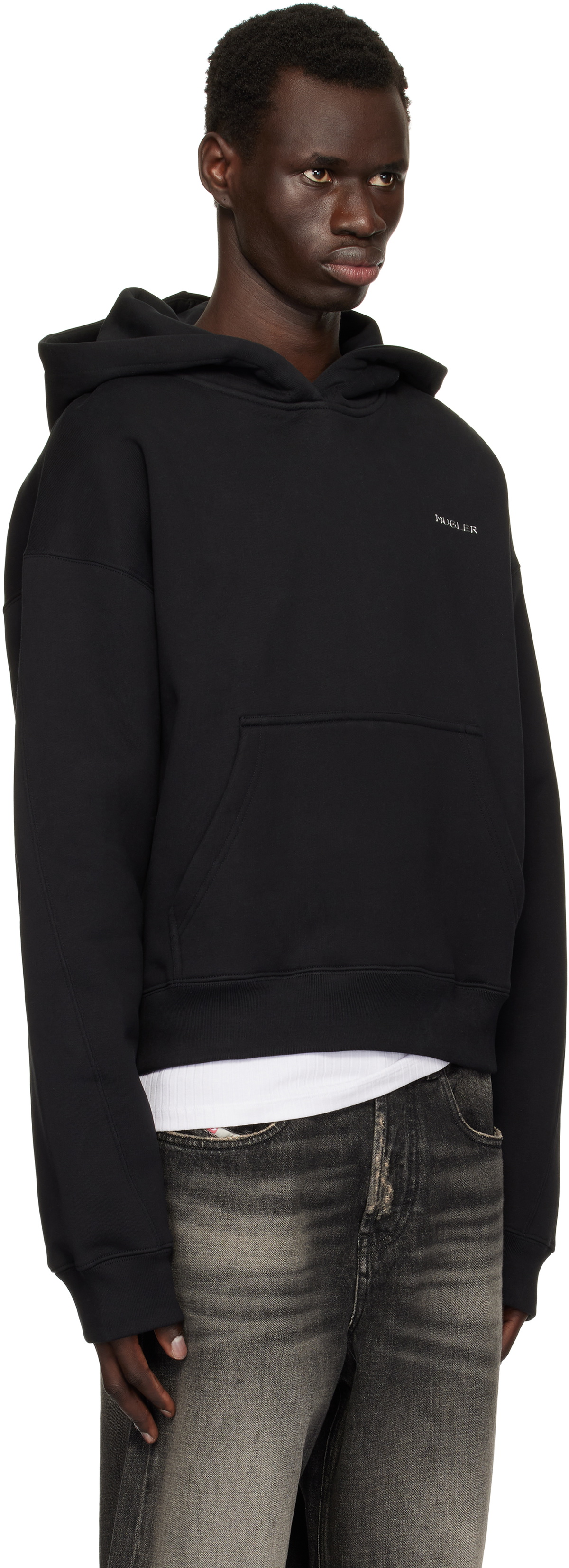 Mugler Black 'Mugler Signature' Hoodie