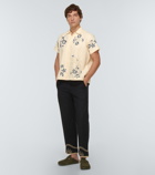 Bode - Mended Floral cotton and linen shirt