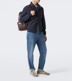 Brunello Cucinelli Leather-trimmed sneakers
