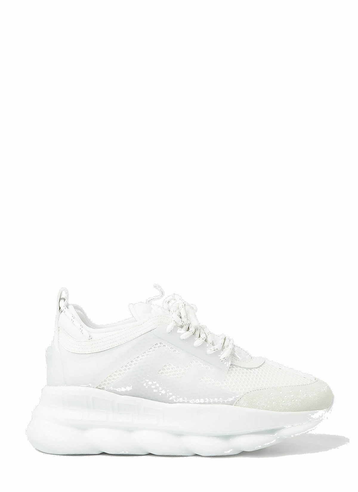 Chain Reaction Sneakers in White Versace