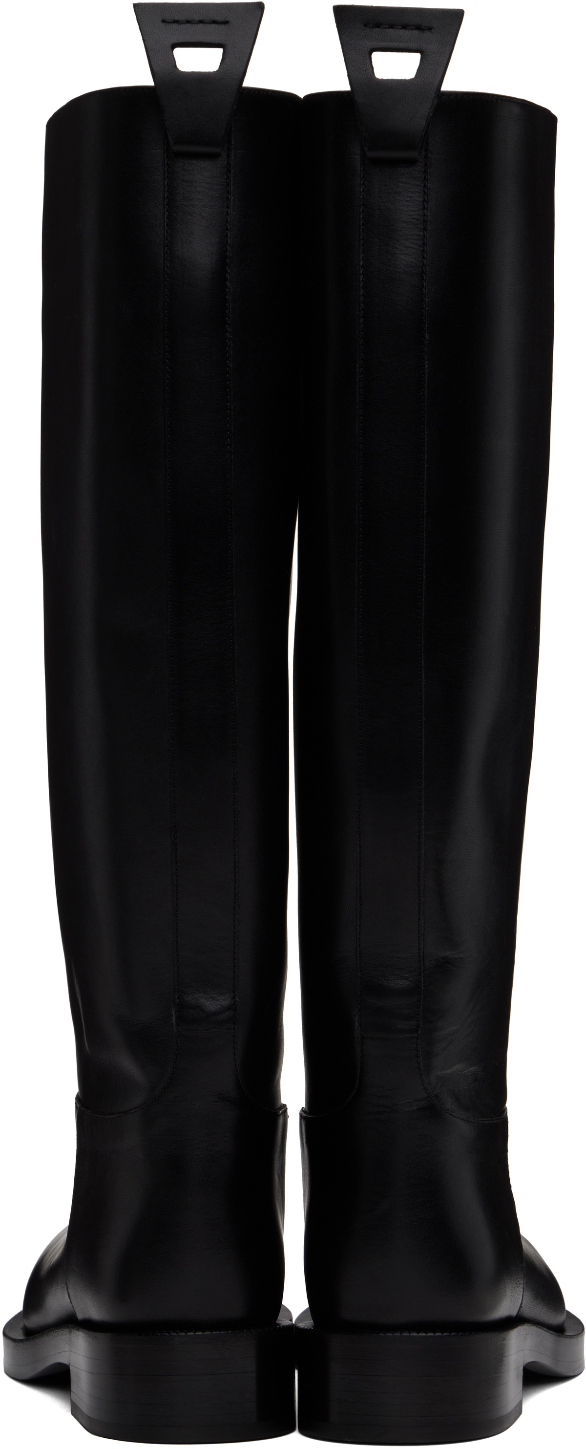 Rabanne Black Smooth Leather Tall Boots