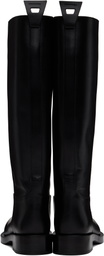 Rabanne Black Smooth Leather Tall Boots