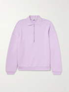 AGOLDE - Pace Half-Zip Cotton-Jersey Sweatshirt - Pink