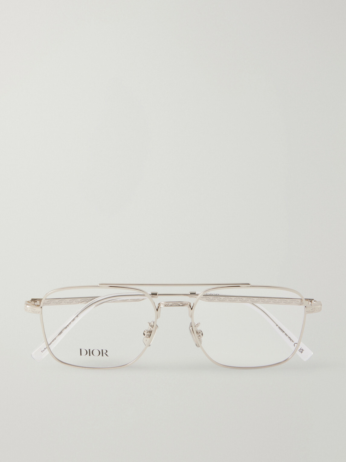 Dior Eyewear - DiorBotanica0 N1U Aviator-Style Silver-Tone Glasses