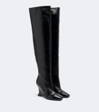 Balmain Leather over-the-knee boots