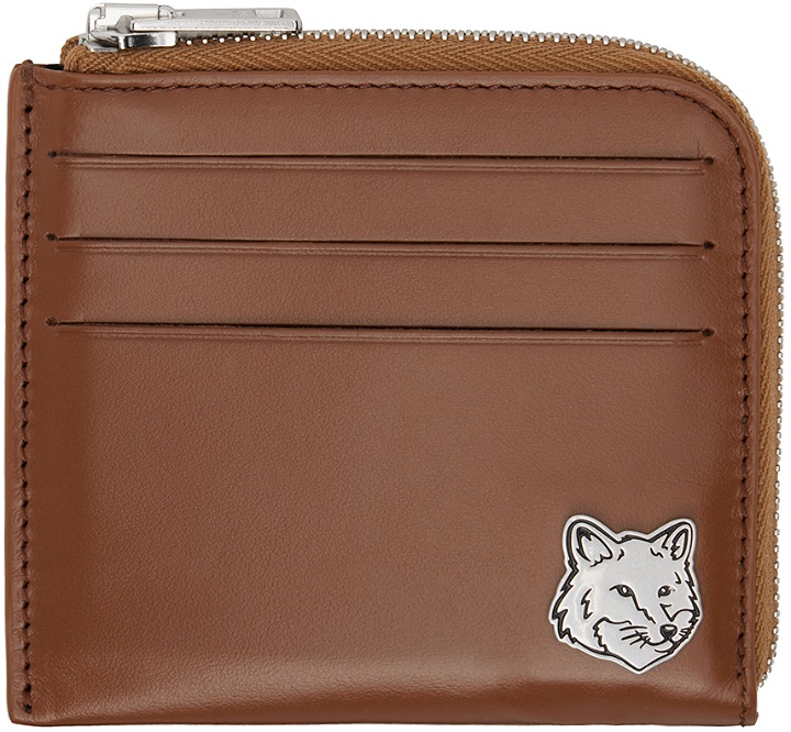 Photo: Maison Kitsuné Brown Fox Head Zipped Wallet