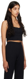 LESET Black Cropped Tank Top