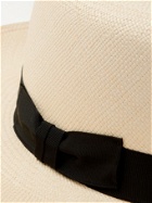 LOCK & CO HATTERS - Grosgrain-Trimmed Straw Rollable Panama Hat - Neutrals