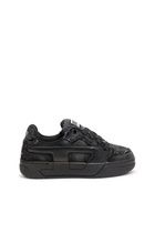 Diesel S-D-Ollie - Sneakers in frayed denim e leather - Sneakers Mens in Black