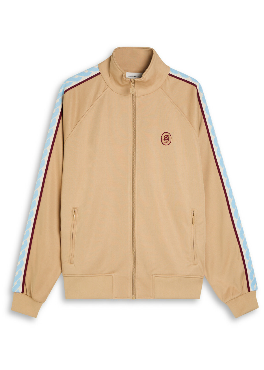 DRÔLE DE Monsieur Le Veste Survetement Satin-jersey Track Jacket Beige