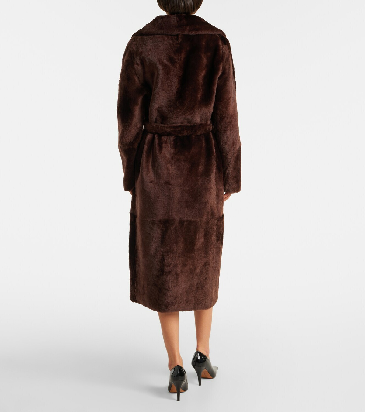 Yves Salomon Belted reversible shearling coat