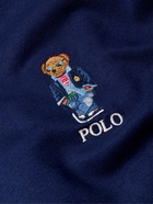 Polo Ralph Lauren - Logo-Embroidered Colour-Block Cotton-Blend Jersey Sweatshirt - Blue