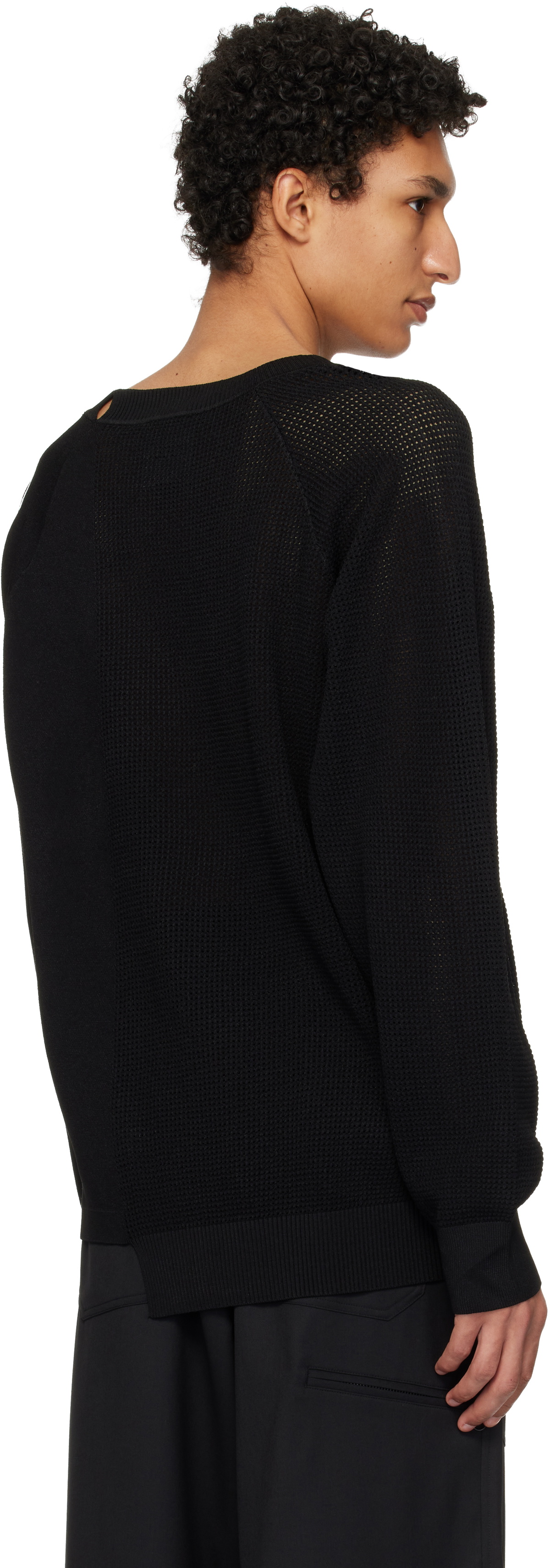 Y-3 Black Logo Knit Sweater