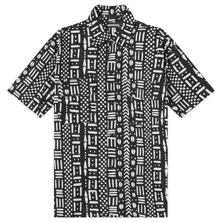 Photo: Monitaly Men's 50's Milano Shirt in African Wax Block Print Oscar