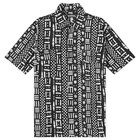 Monitaly Men's 50's Milano Shirt in African Wax Block Print Oscar