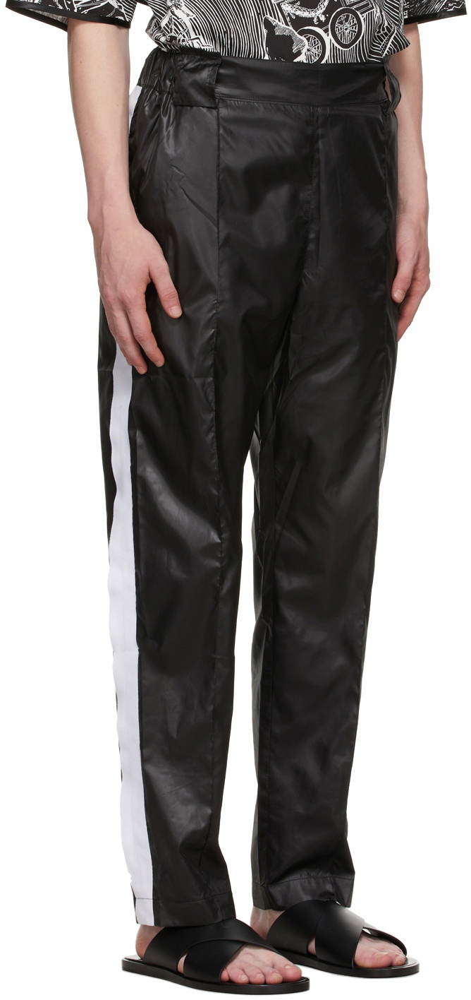 Boramy Viguier Black & White Satin Army Trousers